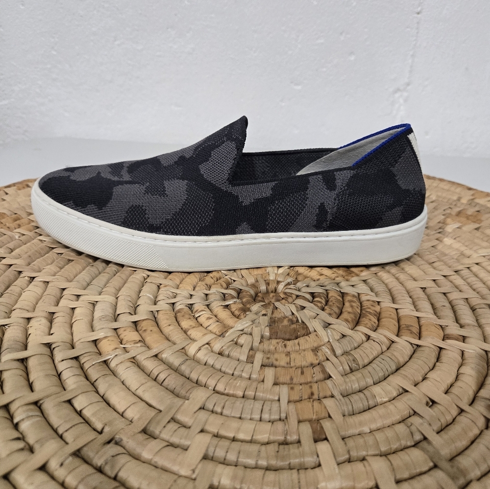 Rothy's Original Black Gray Camo Slip On Loafer 8 - Picture 3 of 7